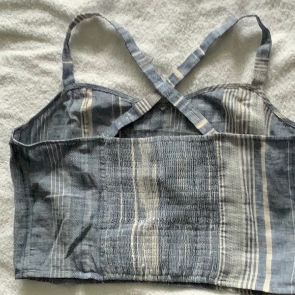 EXPRESS Striped Cropped Cami NWT - Picture 4 of 6